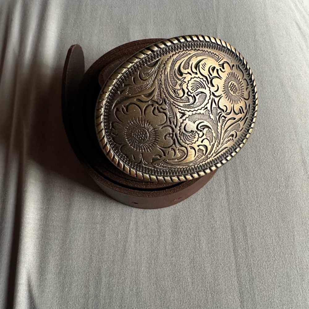 Silence + Noise Brown Leather Belt